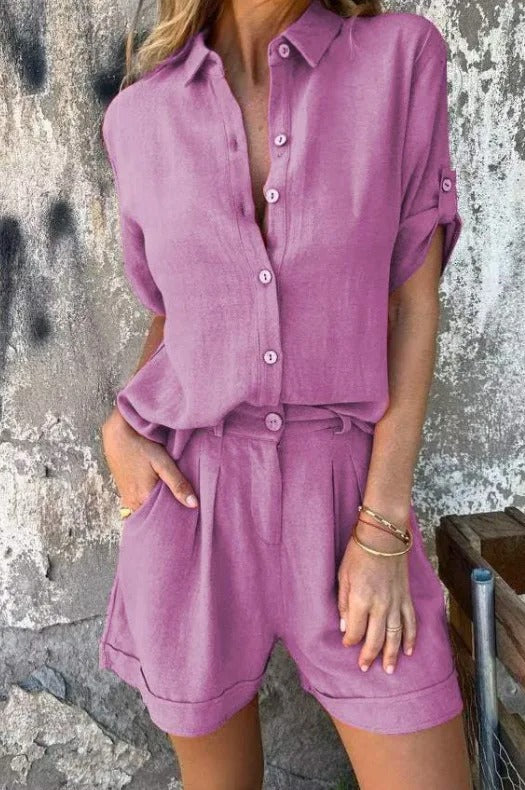Ensemble chic décontracté orange Rivia de Danoir Paris, vêtement élégant et confortable pour un look moderne.