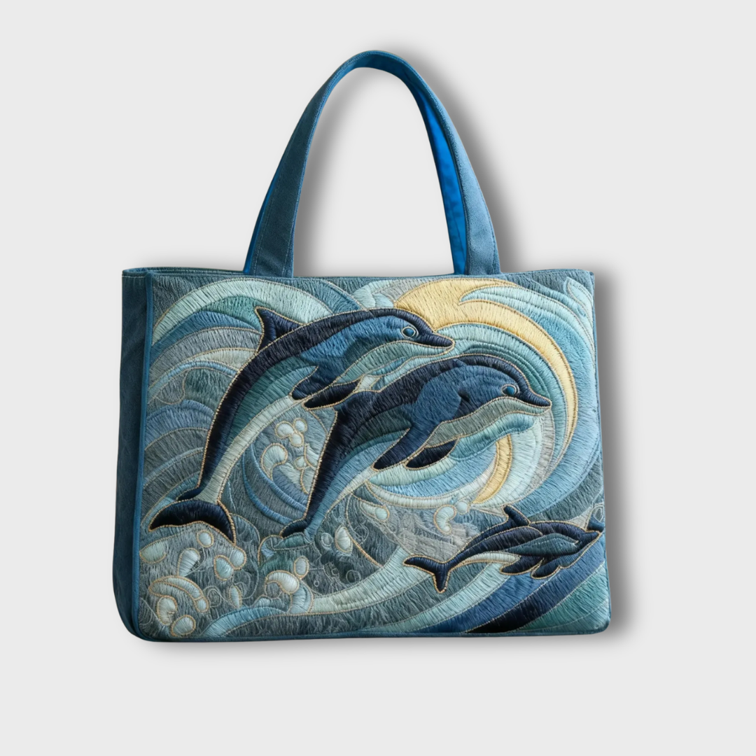 Sac à main Juliette en style décontracté, fait main par Danoir Paris, avec un design artisanal et un motif paysage.