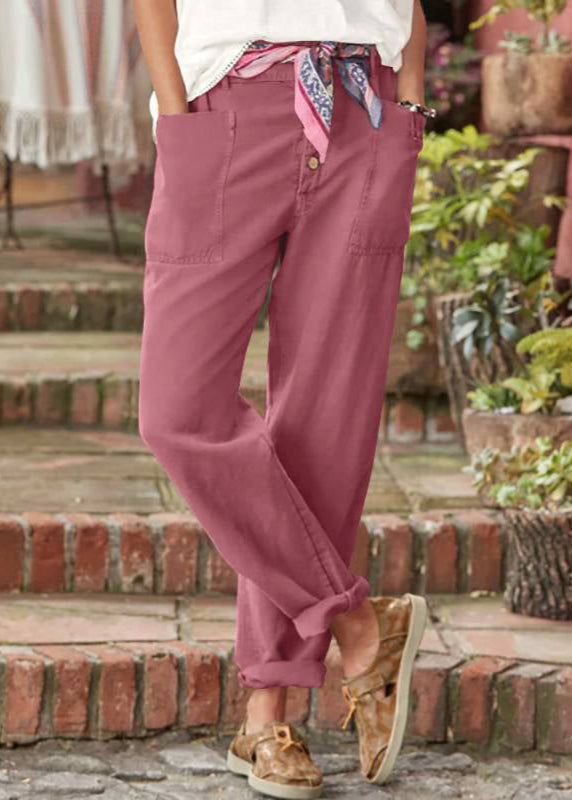 Pantalon élégant rose Danoir Paris Lise, pantalon pour femme avec coupe sophistiquée, tissu fluide et finition soignée.