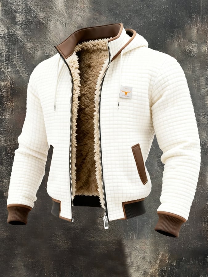 Veste d'hiver matelassée Danoir Paris avec intérieur sherpa, style élégant et chaud pour hommes et femmes.