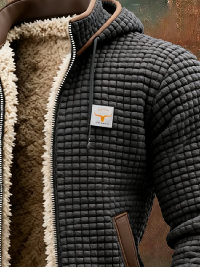 Veste hiver matelassée Danoir Paris Maison Clément Paris avec intérieur sherpa en gris, mode élégante et chaude.