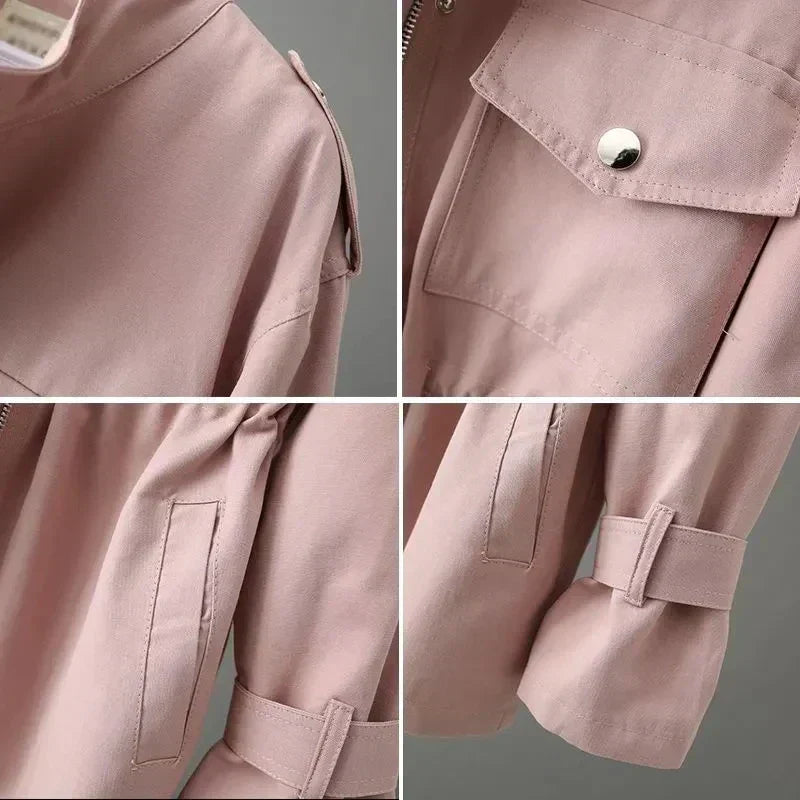 Manteau élégant en laine Danoir Paris Elka Rose, coupe sophistiquée et matière chaude, porté sur un mannequin.