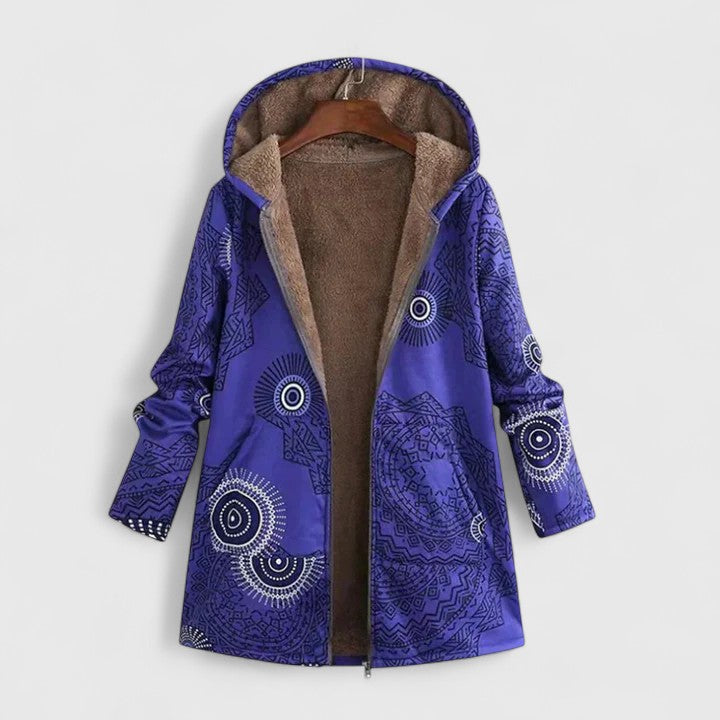 Veste confortable Hyraelleh de Danoir Paris en rouge, vue de face, tissu doux et coupe décontractée.