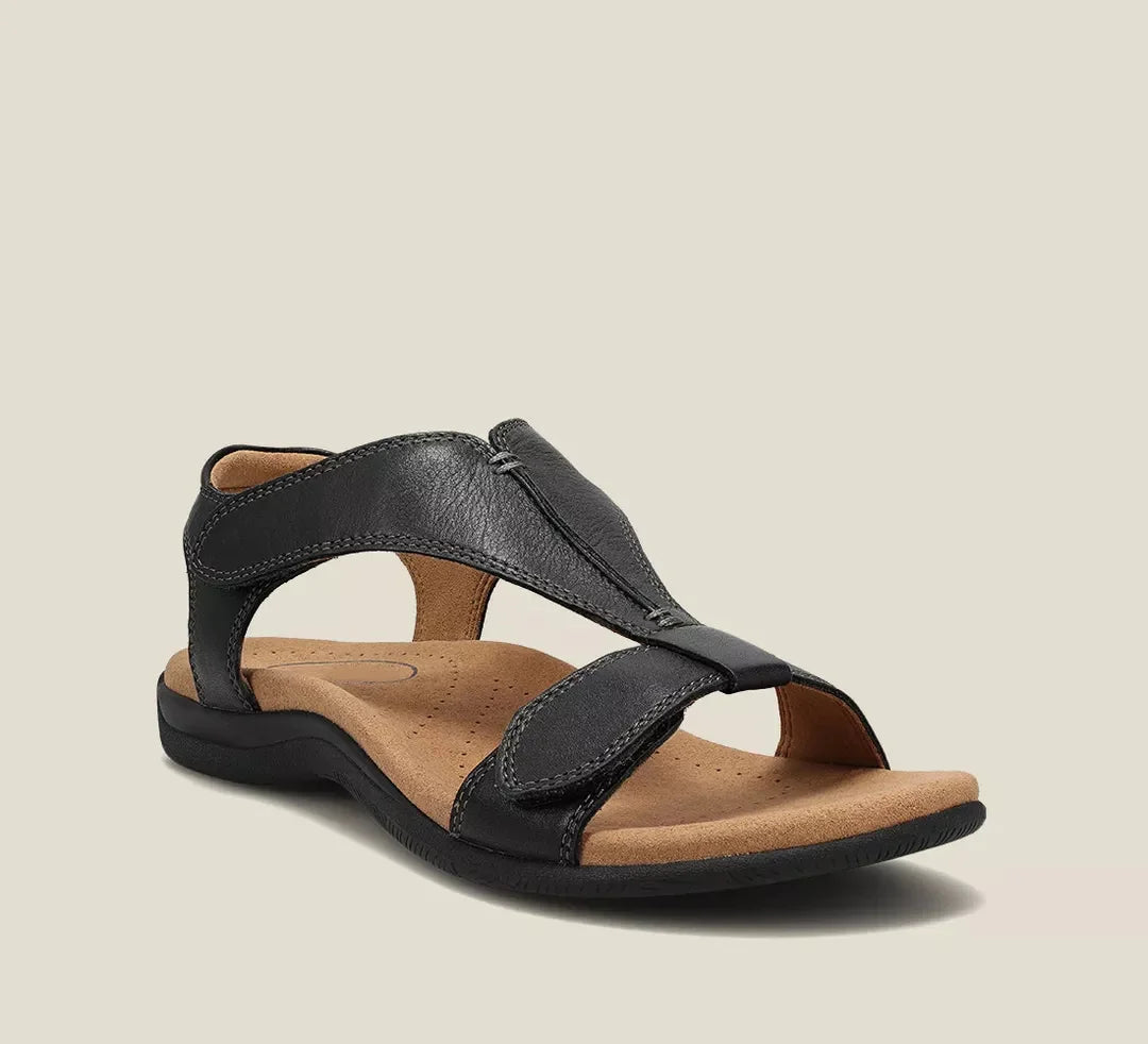 Sandales orthopédiques confortables Danoir Paris NELLY, chaussures élégantes en noir, parfaites pour un confort quotidien.