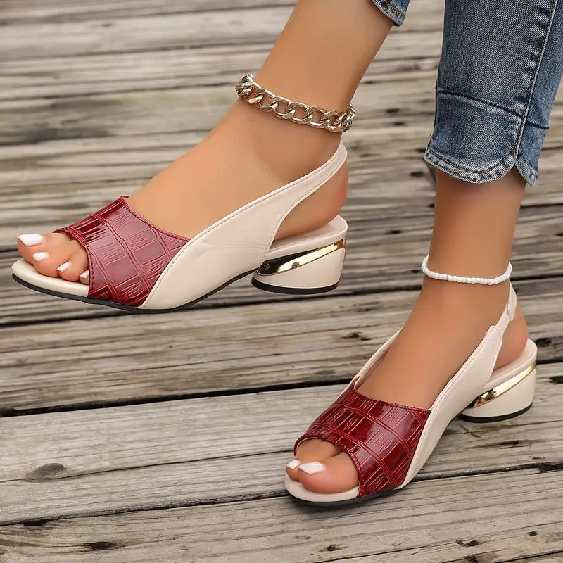 Sandales orthopédiques élégantes Danoir Paris Gloria en rouge, chaussures confortables pour un style raffiné.