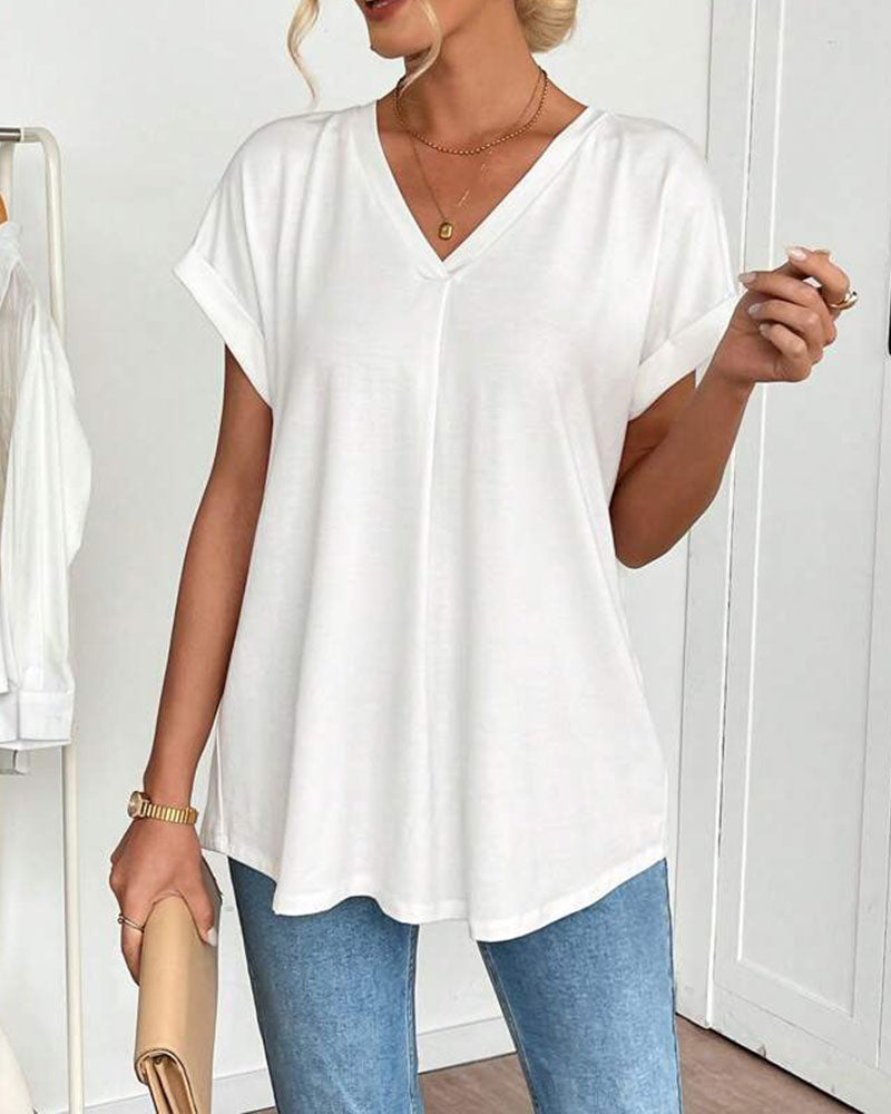 T-shirt blanc Danoir Paris Estella en patchwork décontracté, style tendance, vue de face.