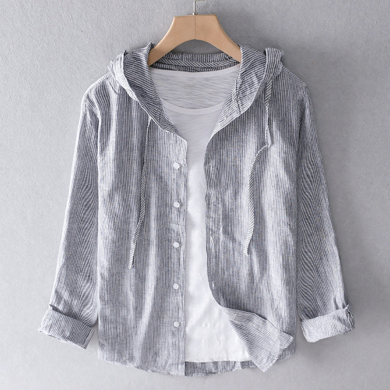 Haut décontracté Tamika de Danoir Paris, blouse à capuche bleue pour femme, mode confortable et tendance.