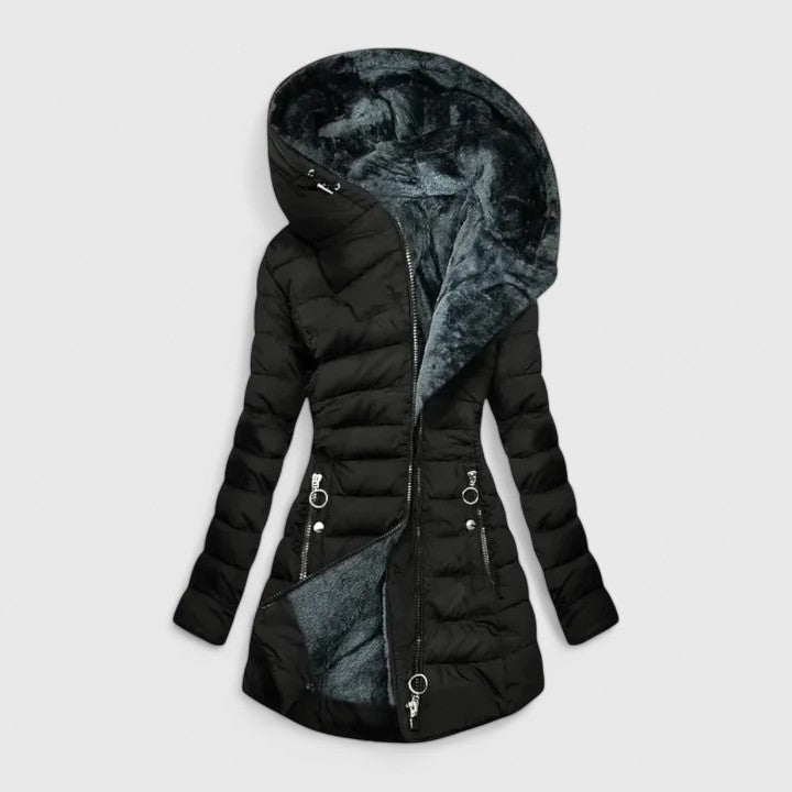 Manteau confortable Danoir Paris Cassiora en vert clair, tissu doux et chaud pour un style élégant et décontracté.
