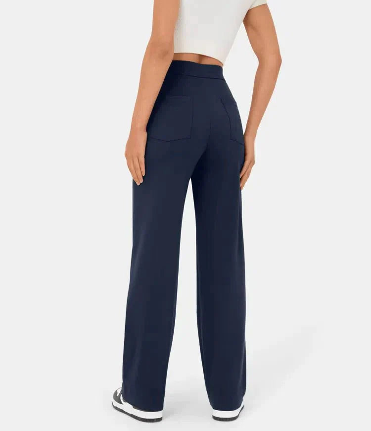 Pantalons élastiques Danoir Paris Jade, confortables, couleur verte, taille XS, en tissu doux et stretch pour un style décontracté