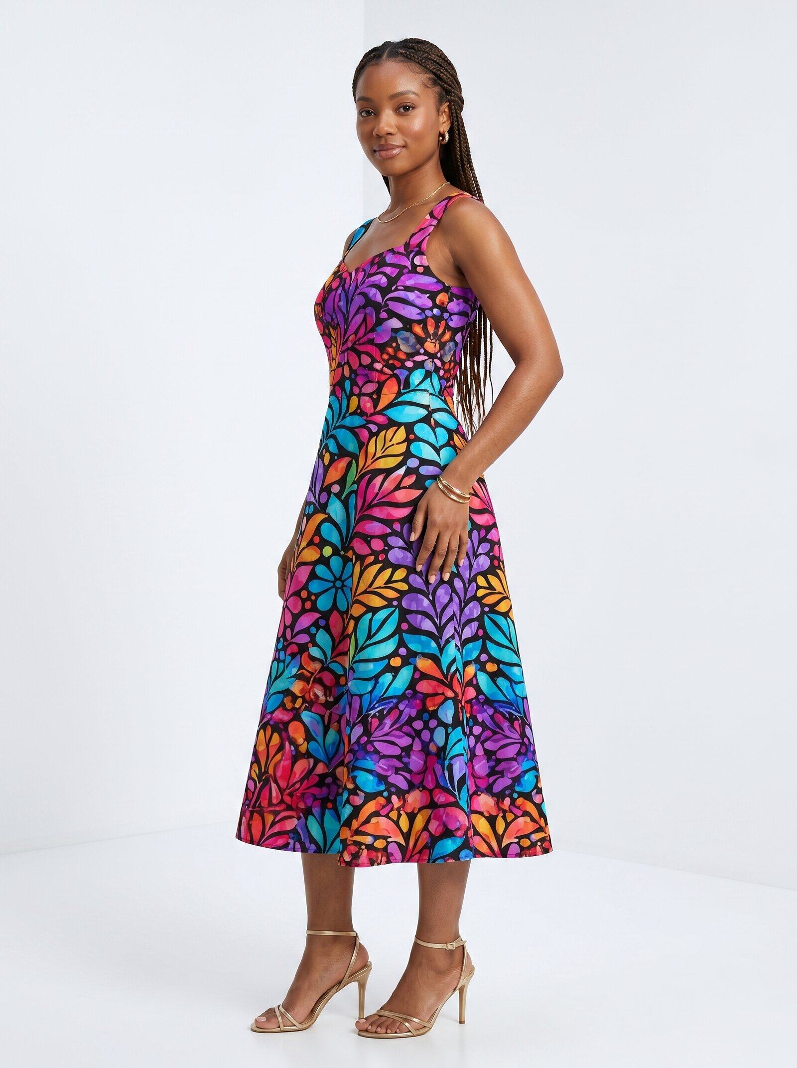 Robe corset Rangi de Danoir Paris, vêtement élégant avec détails en satin noir et fermeture à lacets, portée sur un mannequin.