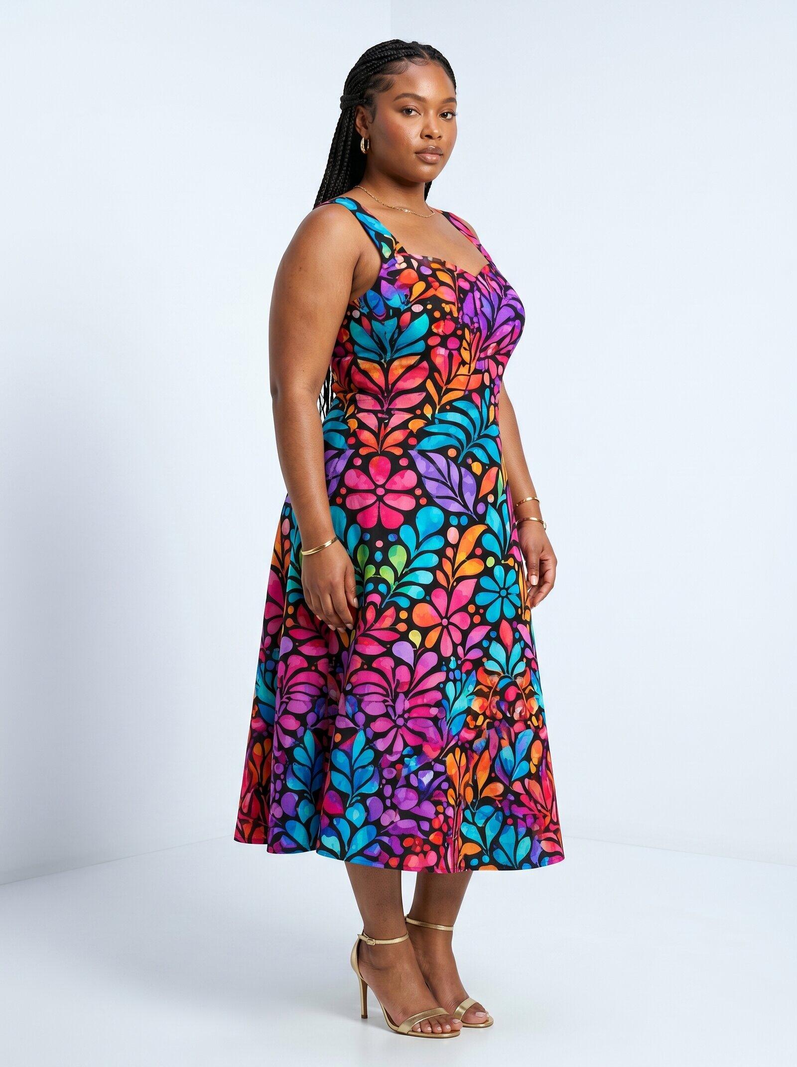 Robe corset Rangi de Danoir Paris, vêtement élégant en tissu noir avec détails structurés, vue de face sur mannequin.