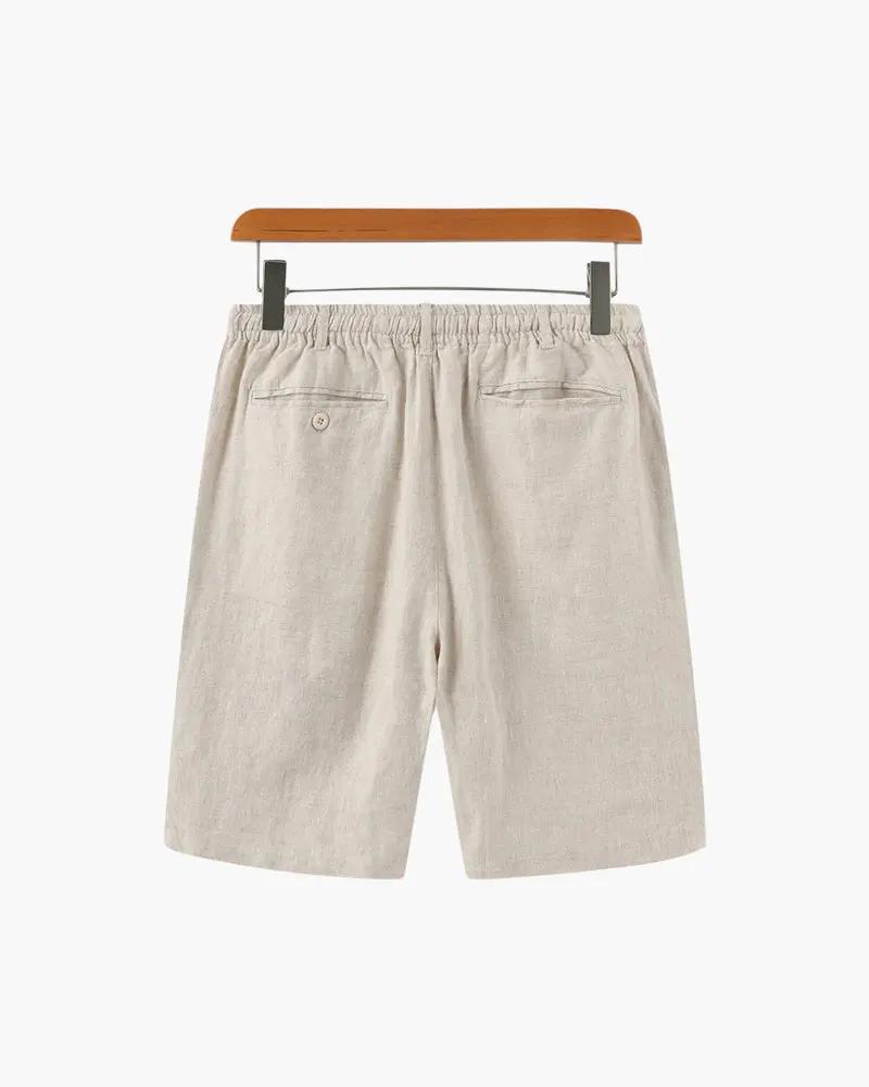 Shorts en lin beige Casablanca de la marque Old Money, style élégant et confortable pour l'été.