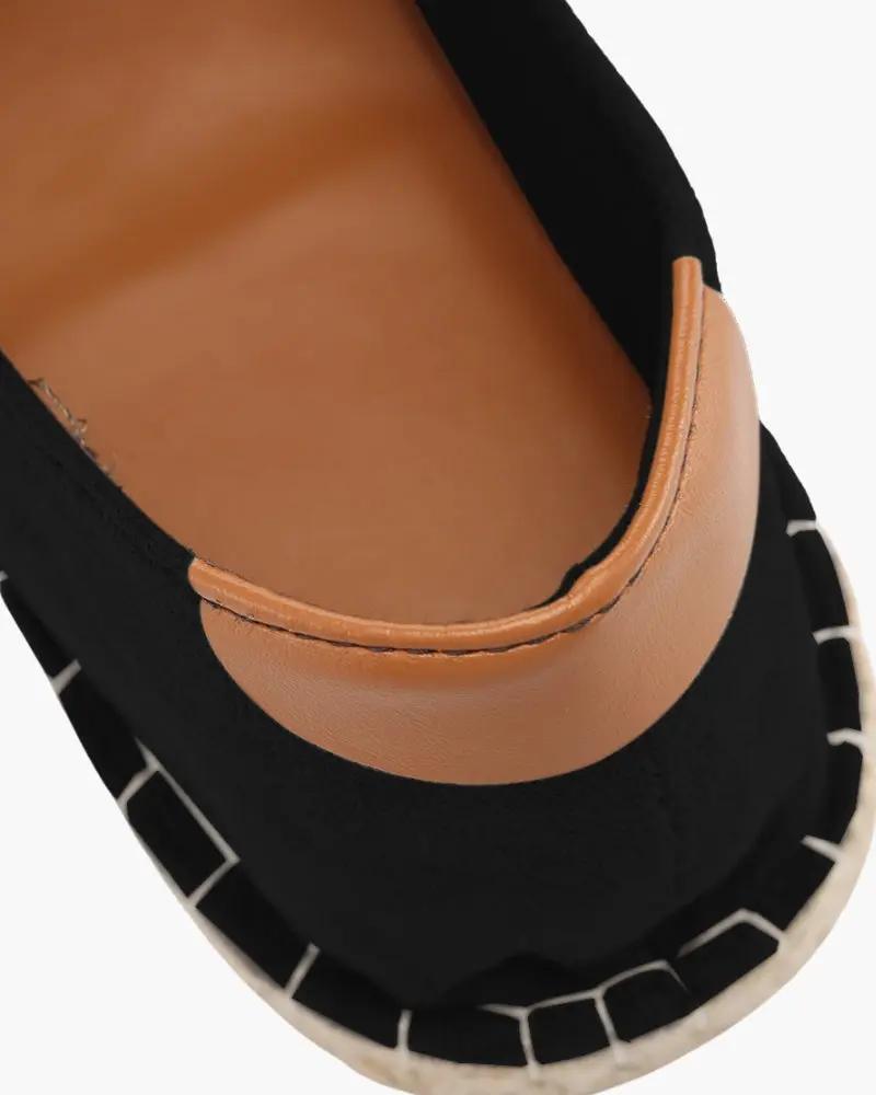 Espadrilles Soho de la marque Old Money en noir, chaussure décontractée avec semelle en corde et style élégant pour l'été.