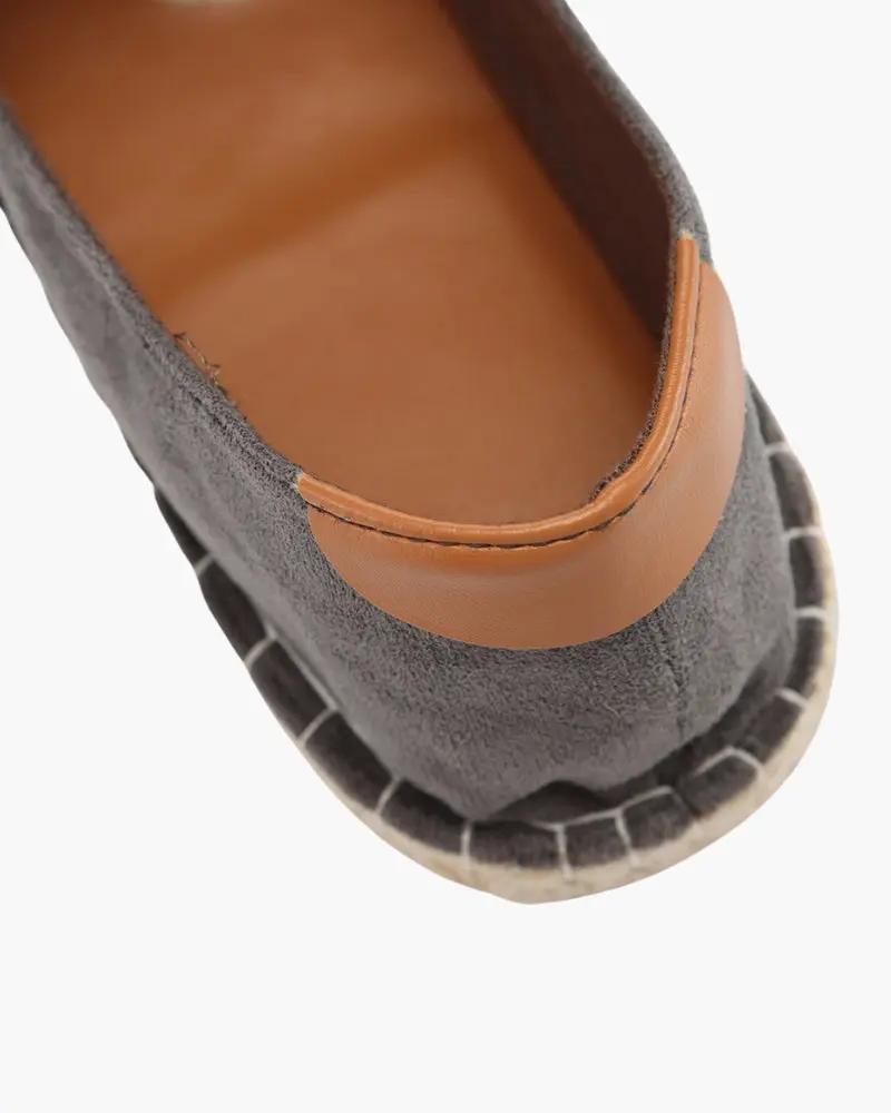 Espadrilles Old Money Soho noires en taille 38, chaussures confortables avec semelle en jute pour un style décontracté.
