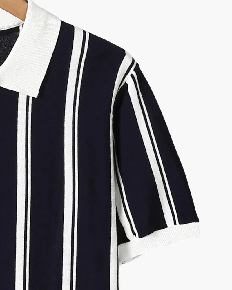 Pull à demi-zip Old Money Modena noir en XS, avec col montant et détails élégants.