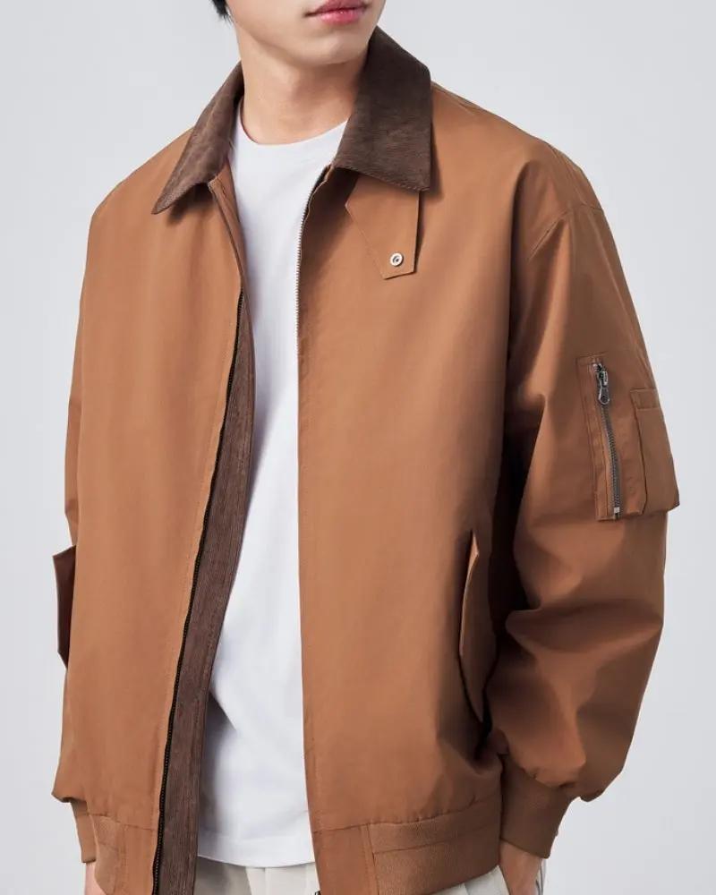 Veste Harrington classique marron de la marque Old Money, style intemporel et coupe ajustée pour un look élégant.