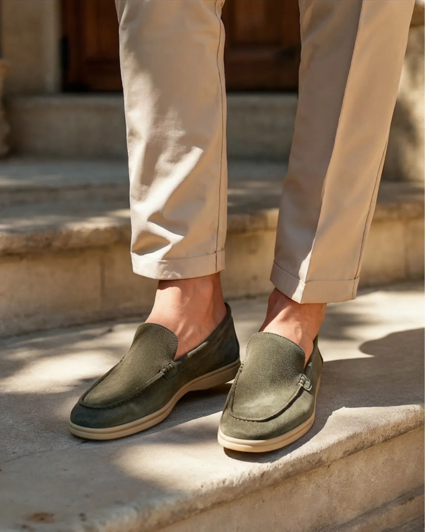 Mocassins en daim Old Money Premium de couleur caramel, taille EU 39, pour homme, chaussures élégantes en cuir souple