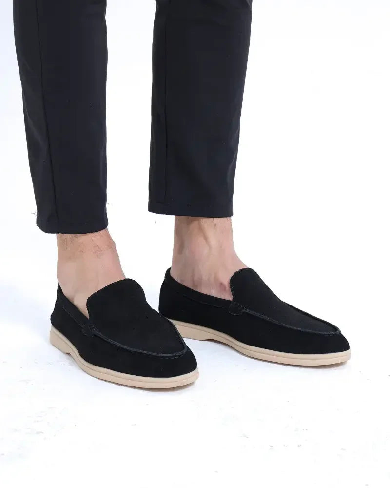 Mocassins en daim Old Money Premium de couleur caramel, taille EU 39, pour homme, élégants et confortables.