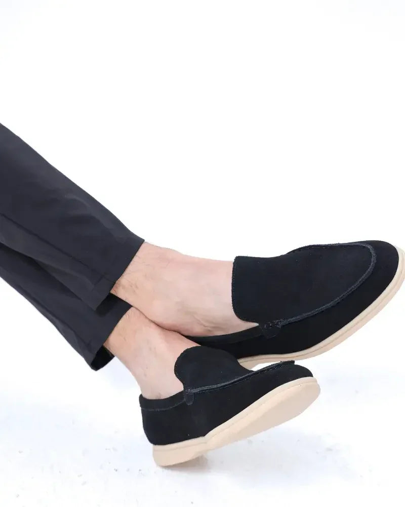 Mocassins en daim Old Money Premium de couleur caramel, taille EU 39, pour homme, élégants et confortables.