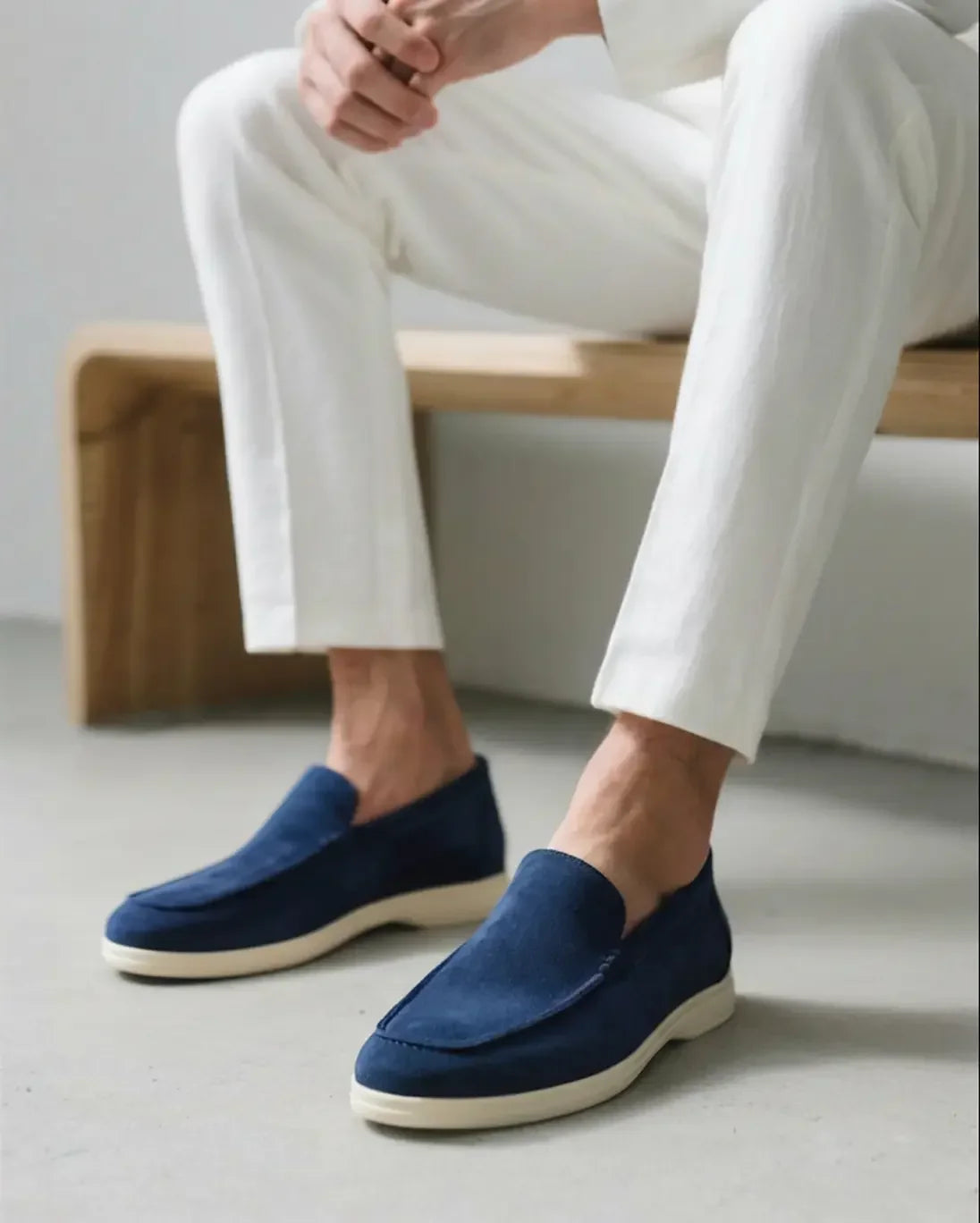Mocassins en daim Old Money Old Money de couleur moka, taille 39 EU, style élégant et confortable.