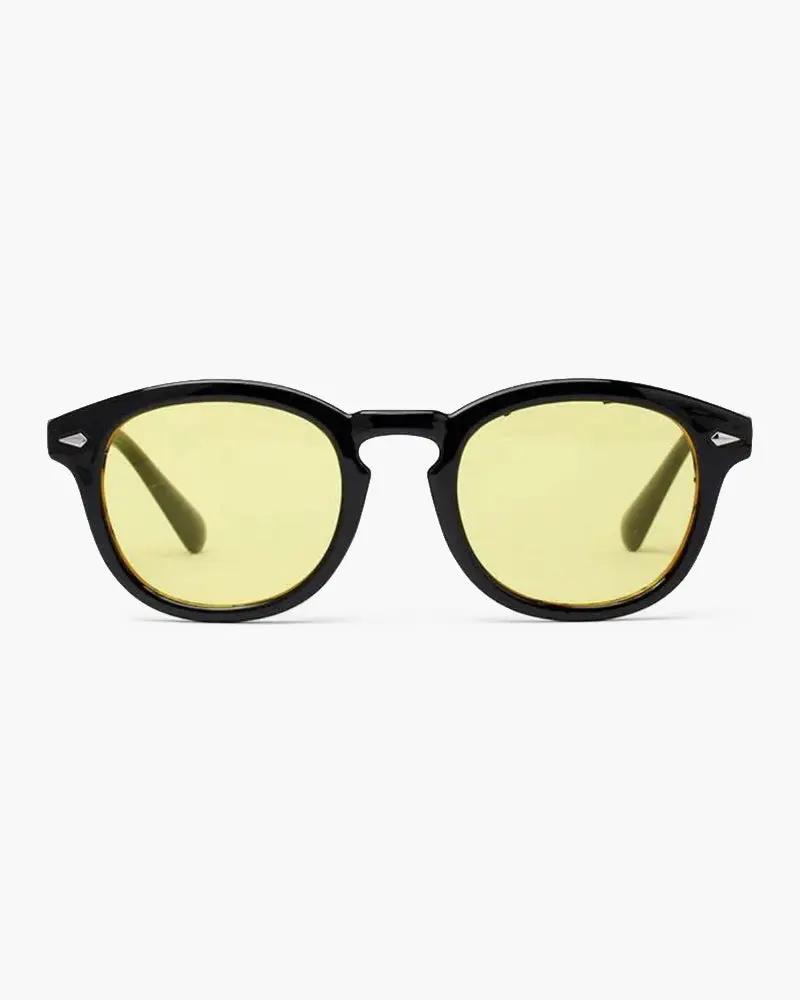 Lunettes teintées Old Money, monture transparente en verre, style élégant et moderne, pour un look sophistiqué.