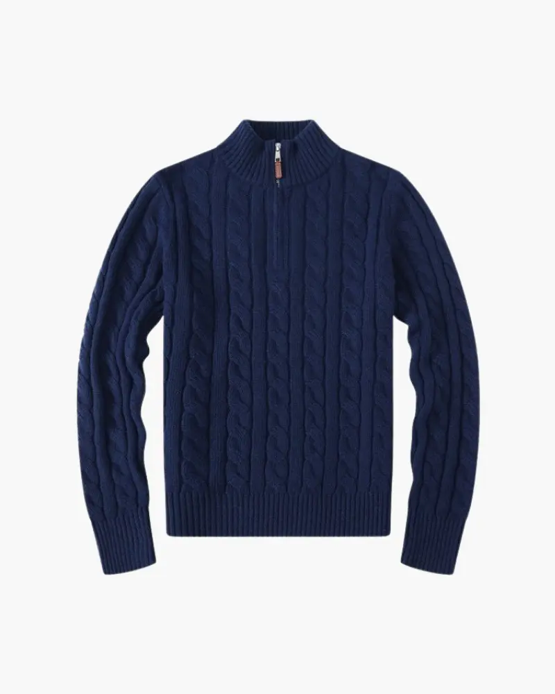 Pull femme gris Old Money Women Verbier avec demi-zip, tissu doux et style élégant pour un look confortable.