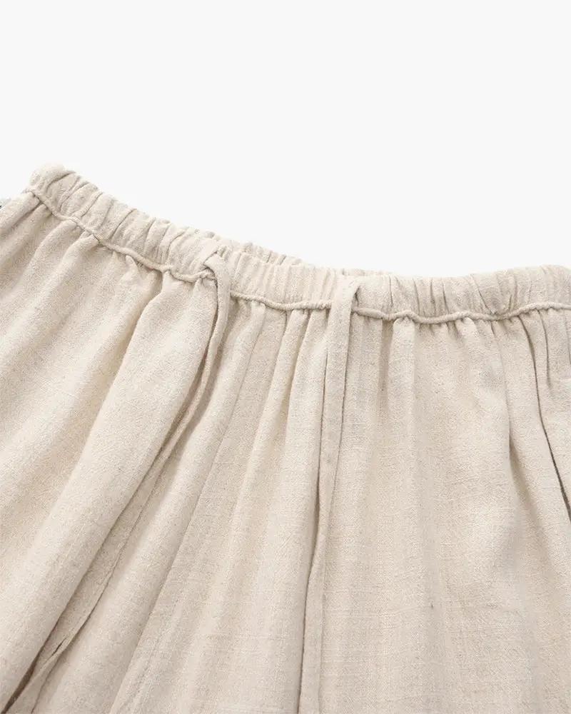 Pantalon en lin beige Marrakech Slim Fit de Old Money WorldWide, ajusté, avec coupe moderne et tissu léger pour un style élégant.