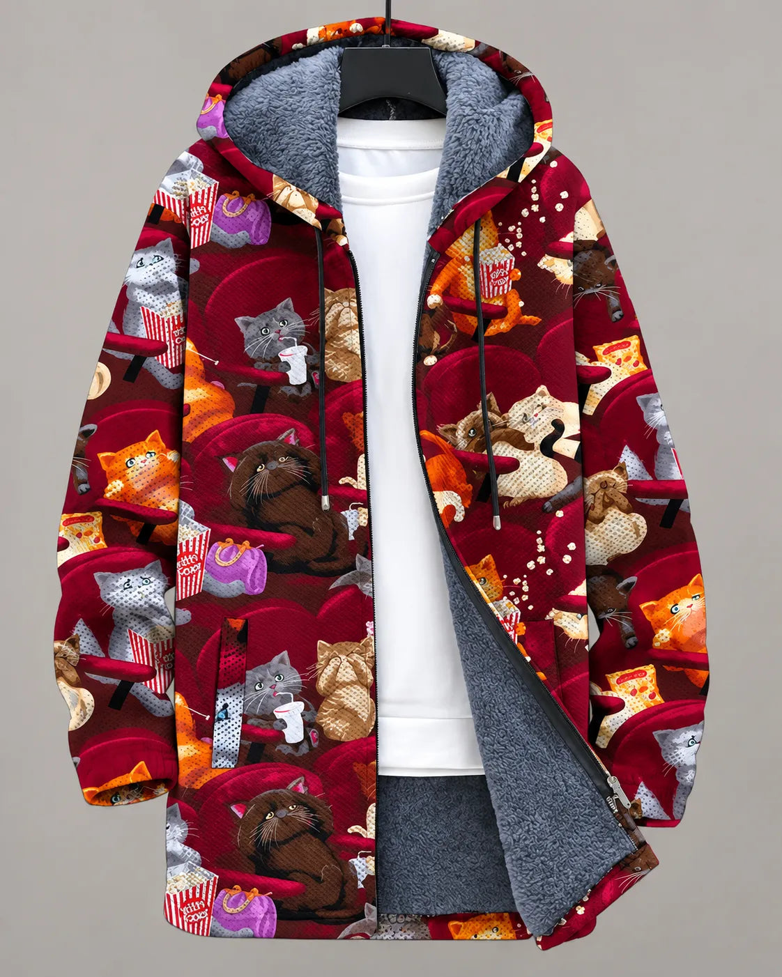 Veste à capuche Amara avec imprimé artistique Heritage de Danoir Paris, tissu coloré et design contemporain visible en image