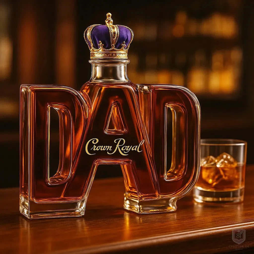 Décanteur à whisky édition Père Danoir Paris en verre avec bouchon, élégant et idéal pour la dégustation.