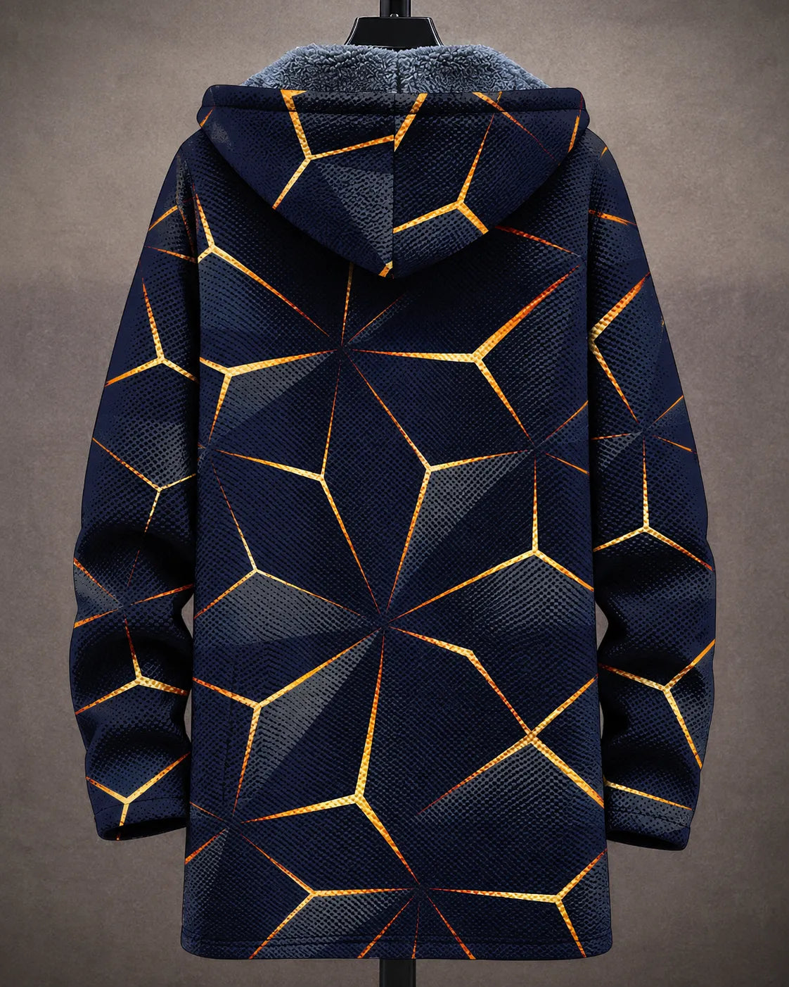 Veste à capuche Celestine Danoir Paris avec motif géométrique, tissu doux, coupe décontractée, idéale pour le style casual.
