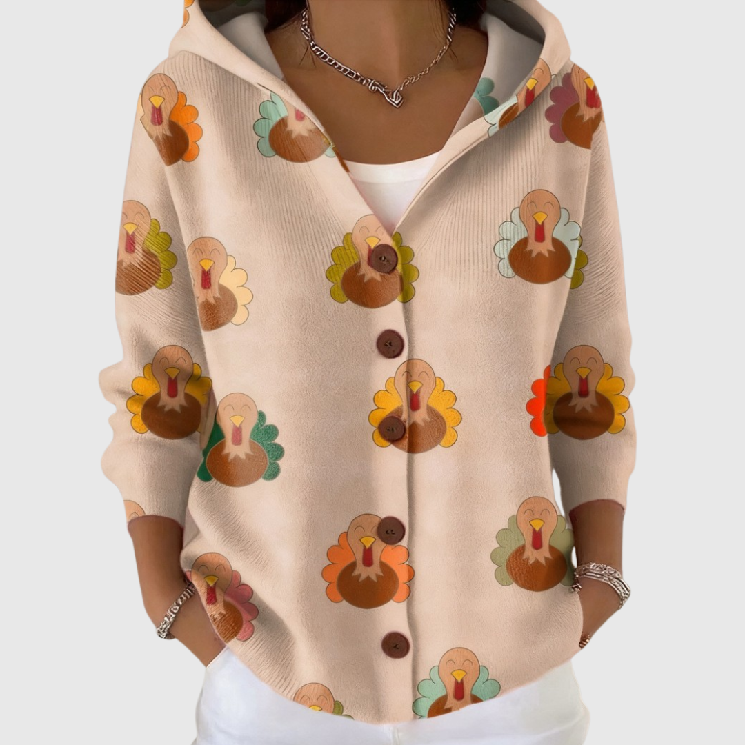 Cardigan Confort à Capuche en Maille