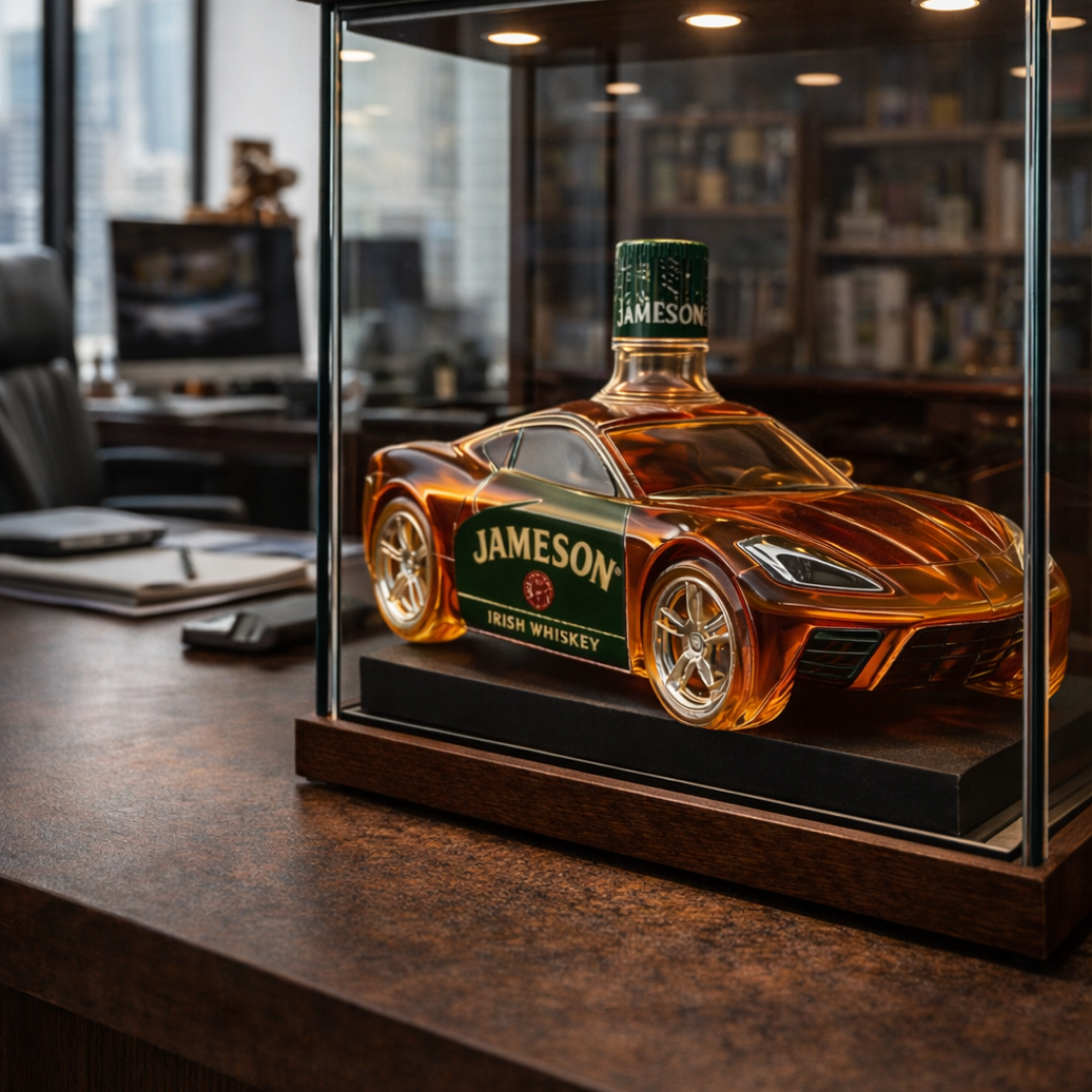 Flasque à whisky Danoir Paris Corvette Edition avec design élégant, en acier inoxydable, pour transporter du whisky.
