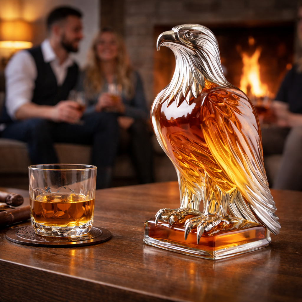 Flasque à whisky Jack Daniel's édition spéciale Aquila de Danoir Paris, en acier inoxydable avec design élégant.