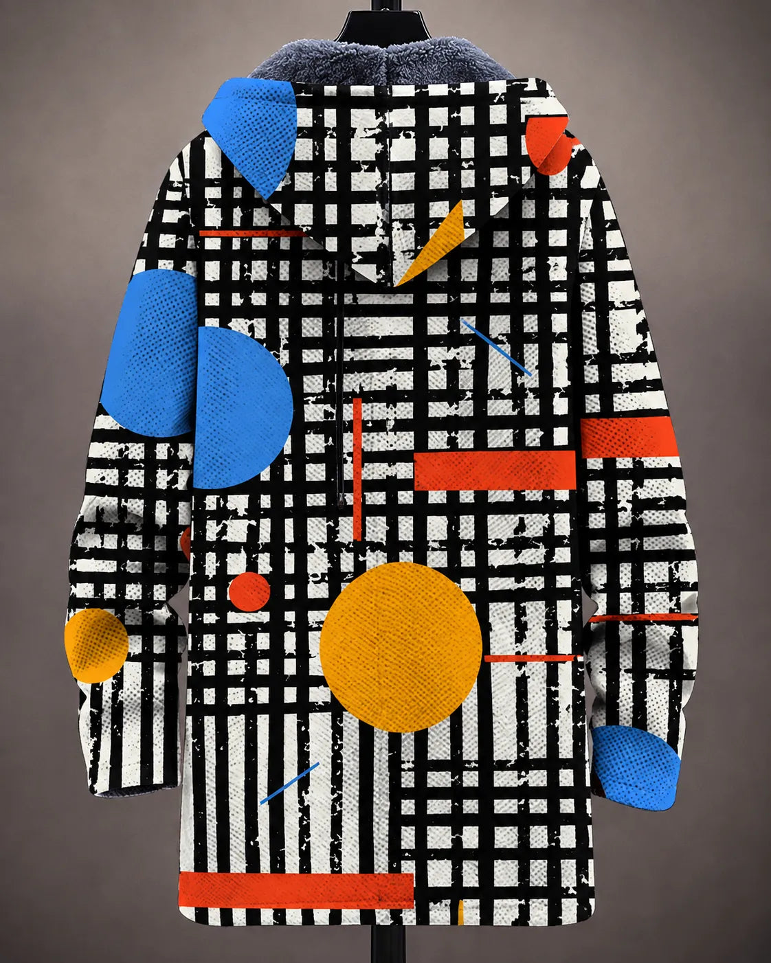 Veste à capuche Danoir Paris à imprimé artistique céleste, style moderne et tendance, vue de face sur fond blanc.