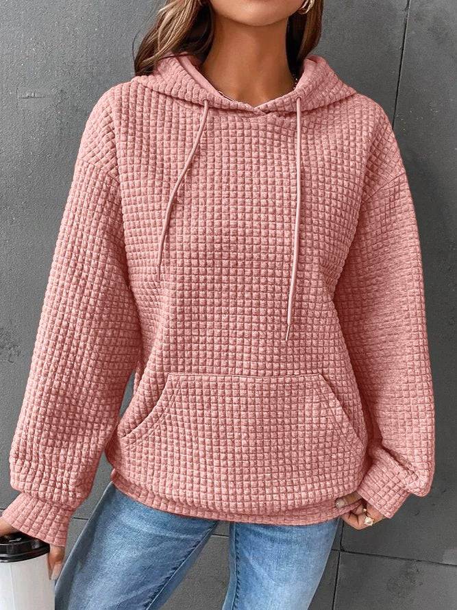 Sweatshirt d'hiver Molly de Danoir Paris, confortable, en tissu doux, couleur neutre, portée décontractée, vue de face.
