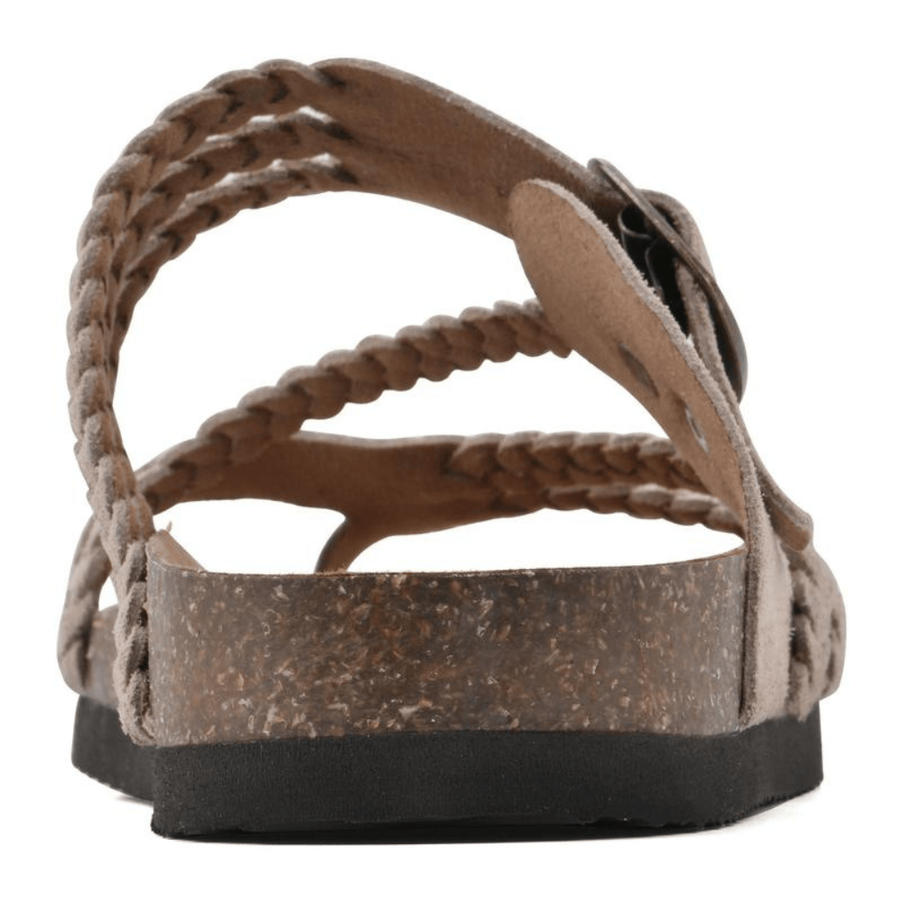 Sandales élégantes Danoir Paris en cuir tressé avec talon moyen, parfaites pour une allure sophistiquée et confortable.