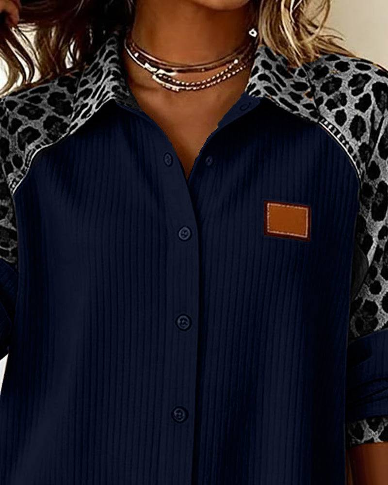 Chemise leopard élégante Danoir Paris Aria FR1516, motif sauvage, coupe raffinée, tissu fluide, idéale pour un style chic et moderne.