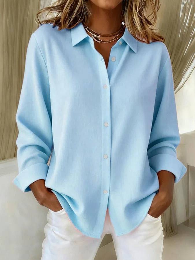 Blouse élégante Cecilia pour femmes de la marque Danoir Paris, en tissu léger avec manches longues et coupe fluide.