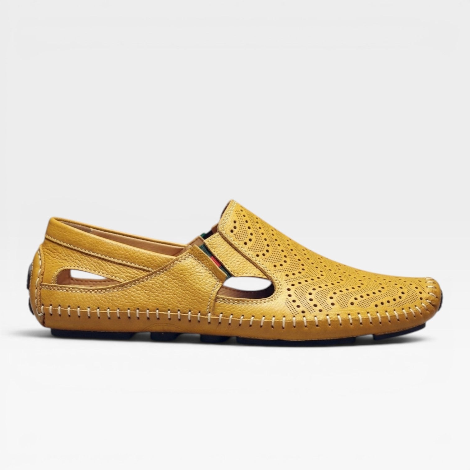 Mules en cuir pour hommes Danoir Paris, sandales d'été décontractées perforées, style italien, à enfiler, confortables et élégantes