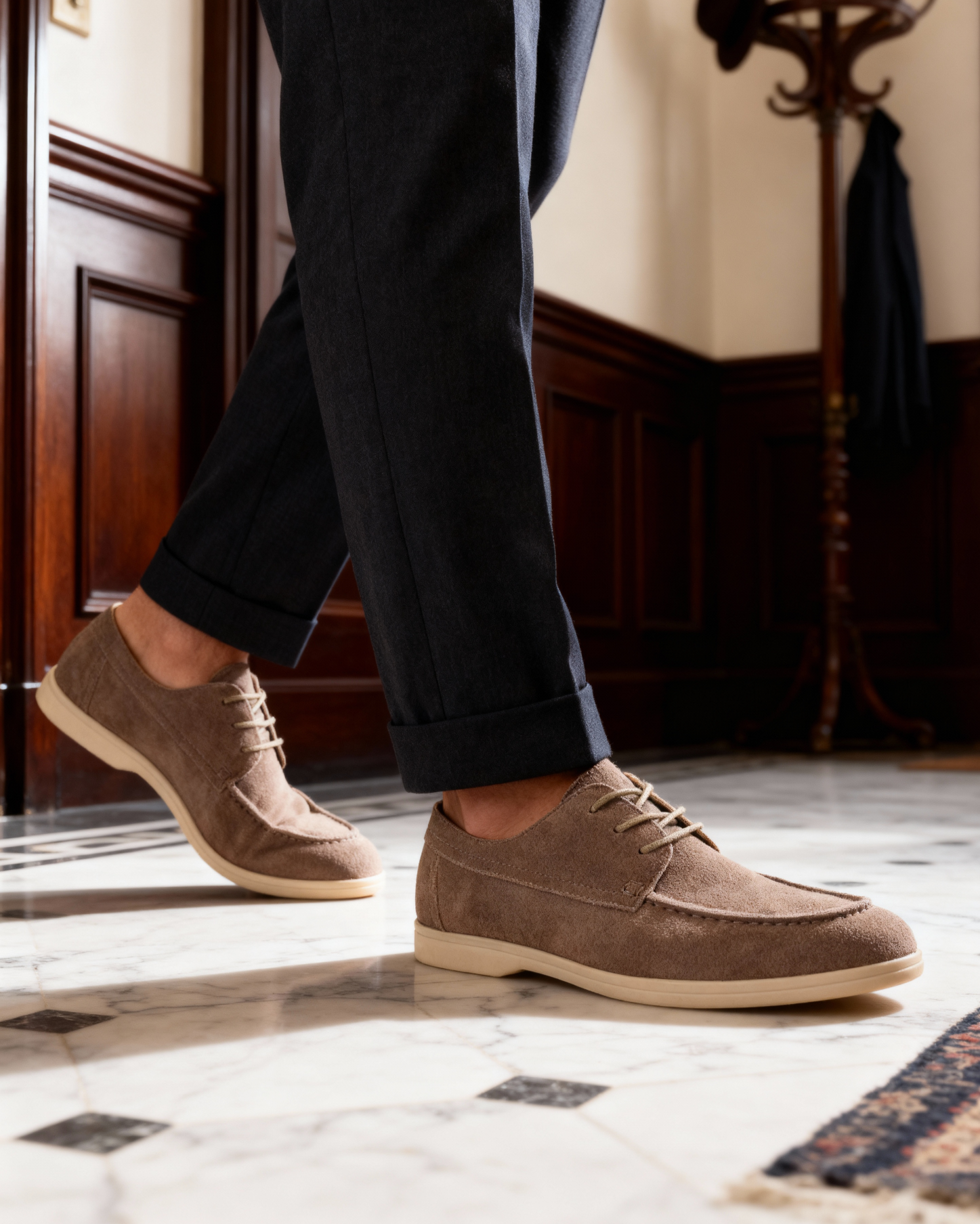Premium Suede Lace Shoes Old Money