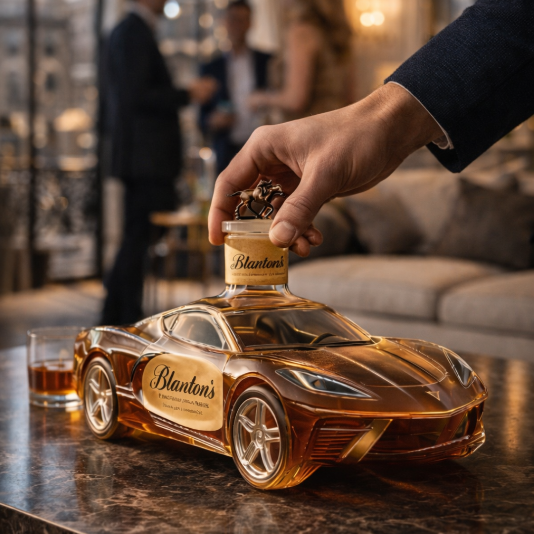 Flasque à whisky Danoir Paris Corvette Edition, design élégant avec logo Corvette, en acier inoxydable brillant.