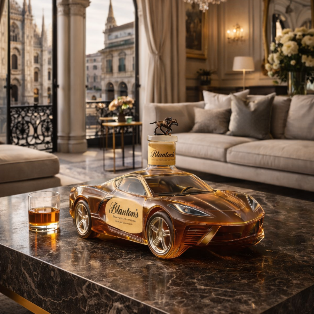 Flasque à whisky Danoir Paris Whisky Pullo Corvette Edition en acier inoxydable avec gravure élégante.