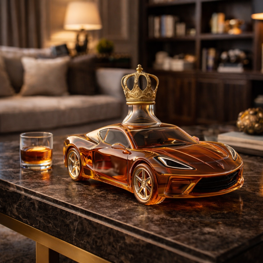 Flasque à whisky Danoir Paris Whisky Pullo Corvette Edition en acier inoxydable avec design élégant.
