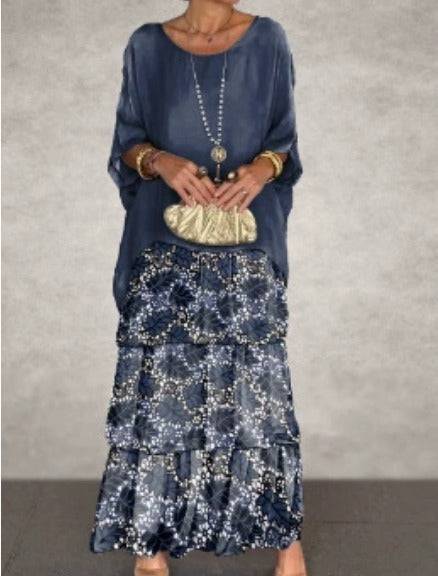 Robe maxi fluide Lara de Danoir Paris, élégante, en tissu léger, portée sur un mannequin, couleur neutre.