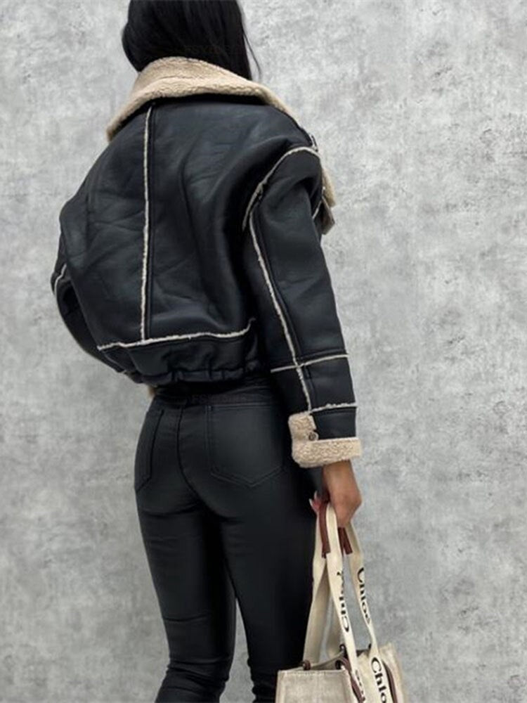 DANOIR® | VESTE EN CUIR AVEC LAINE