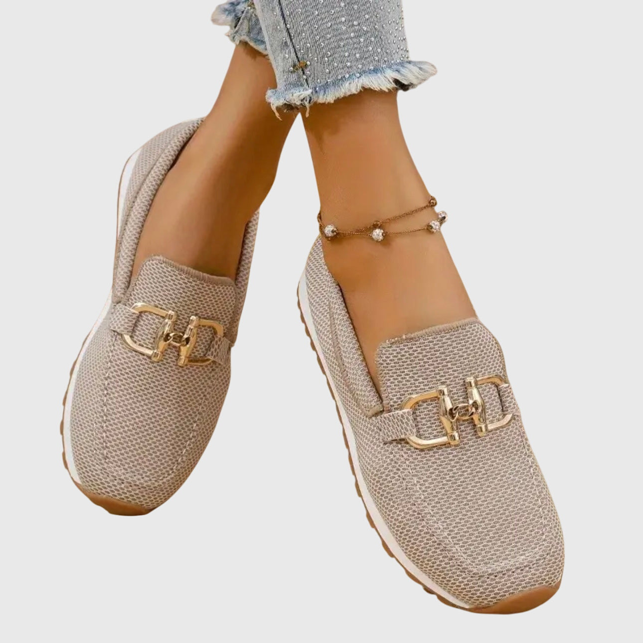 Chaussures orthopédiques Lili de Danoir Paris, baskets confortables en cuir avec semelle antidérapante, vue de face