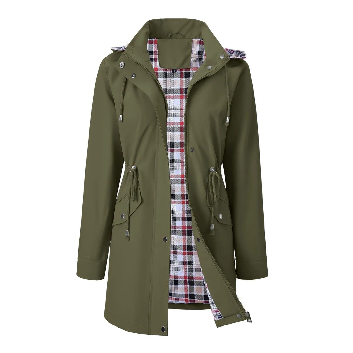Veste de pluie 3-en-1 Carlotta Danoir Paris avec capuche amovible, imperméable et adaptée pour la pluie.
