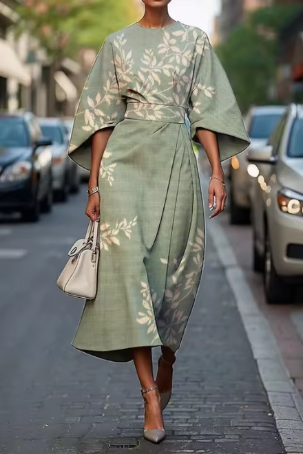 Robe florale élégante Danoir Paris Moxlan #1148, coupe fluide avec motif floral, tissu léger et coloré.