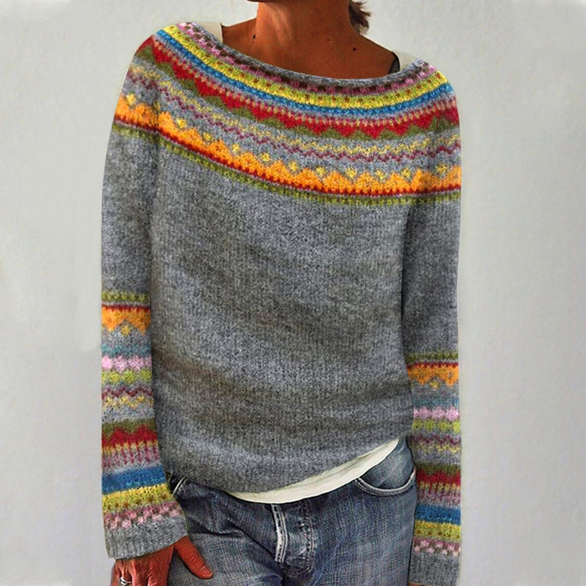 Pull en laine rétro Elyse de la collection #1752, marque Danoir Paris, avec un design élégant et chaud.