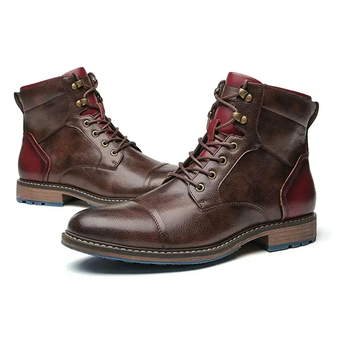 Bottes Oxford en cuir Dawson™ de Danoir Paris, chaussures élégantes pour homme, visibles sous tous les angles.